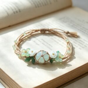 ELA BOUTIQUE| GREEN CRYSTAL BRACELET