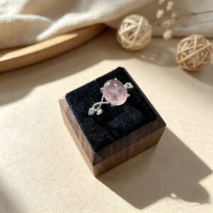Pink Infinity — Strawberry Quartz Vintage Ring