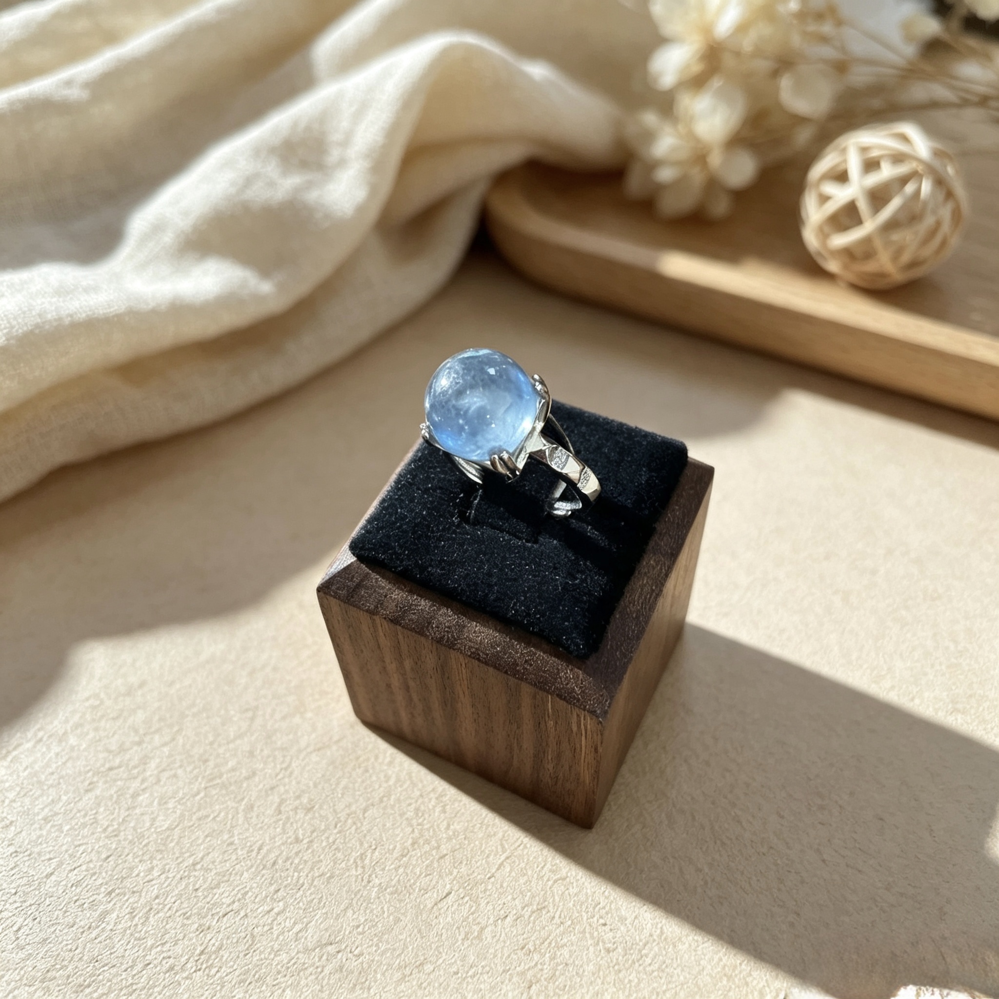 Deep Sea Light - Aquamarine Vintage Ring
