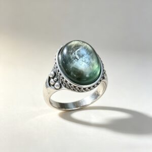 Forest Whisper — Green Lepidolite Vintage Ring