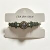 ELA BOUTIQUE |GREEN LACE LABRADORITE MACRAME BRACELET
