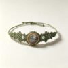 ELA BOUTIQUE |GREEN LACE LABRADORITE MACRAME BRACELET