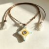 ELA BOUTIQUE |BLUE STAR EYE STONE CLAY NECKLACE
