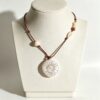 ELA BOUTIQUE |SILVER SUN SPIRAL STONE CLAY NECKLACE