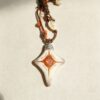 ELA BOUTIQUE |ORANGE SUN STAR STONE CLAY NECKLACE