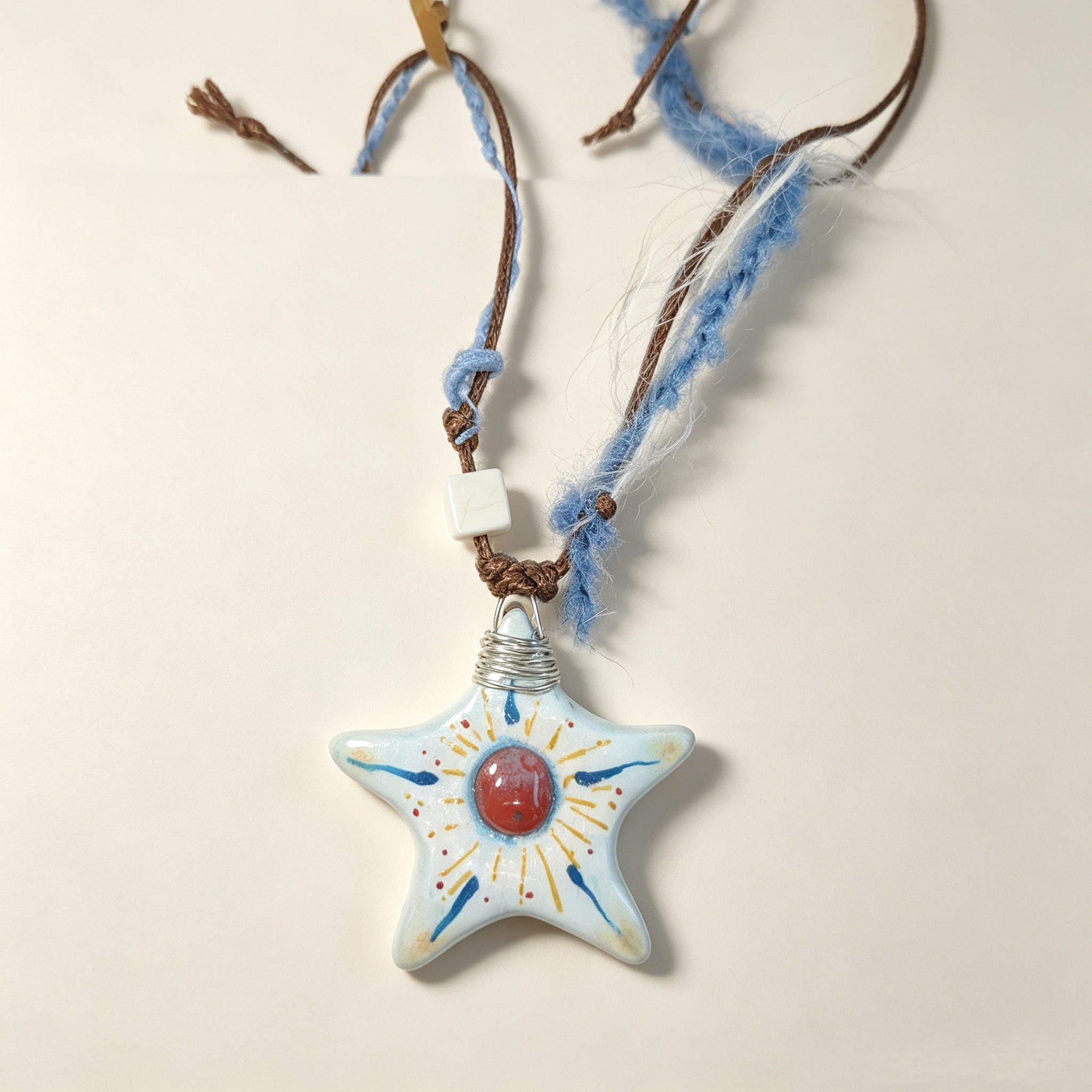 ELA BOUTIQUE |SUN STAR STONE CLAY NECKLACE