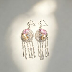 ELA BOUTIQUE |FLORAL TASSEL DANGLE EARRING