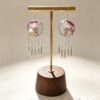 ELA BOUTIQUE |FLORAL TASSEL DANGLE EARRING