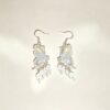 ELA BOUTIQUE |TRANSPARENT BUTTERFLY TASSEL DROP EARRINGS