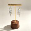 ELA BOUTIQUE |TRANSPARENT BUTTERFLY TASSEL DROP EARRINGS