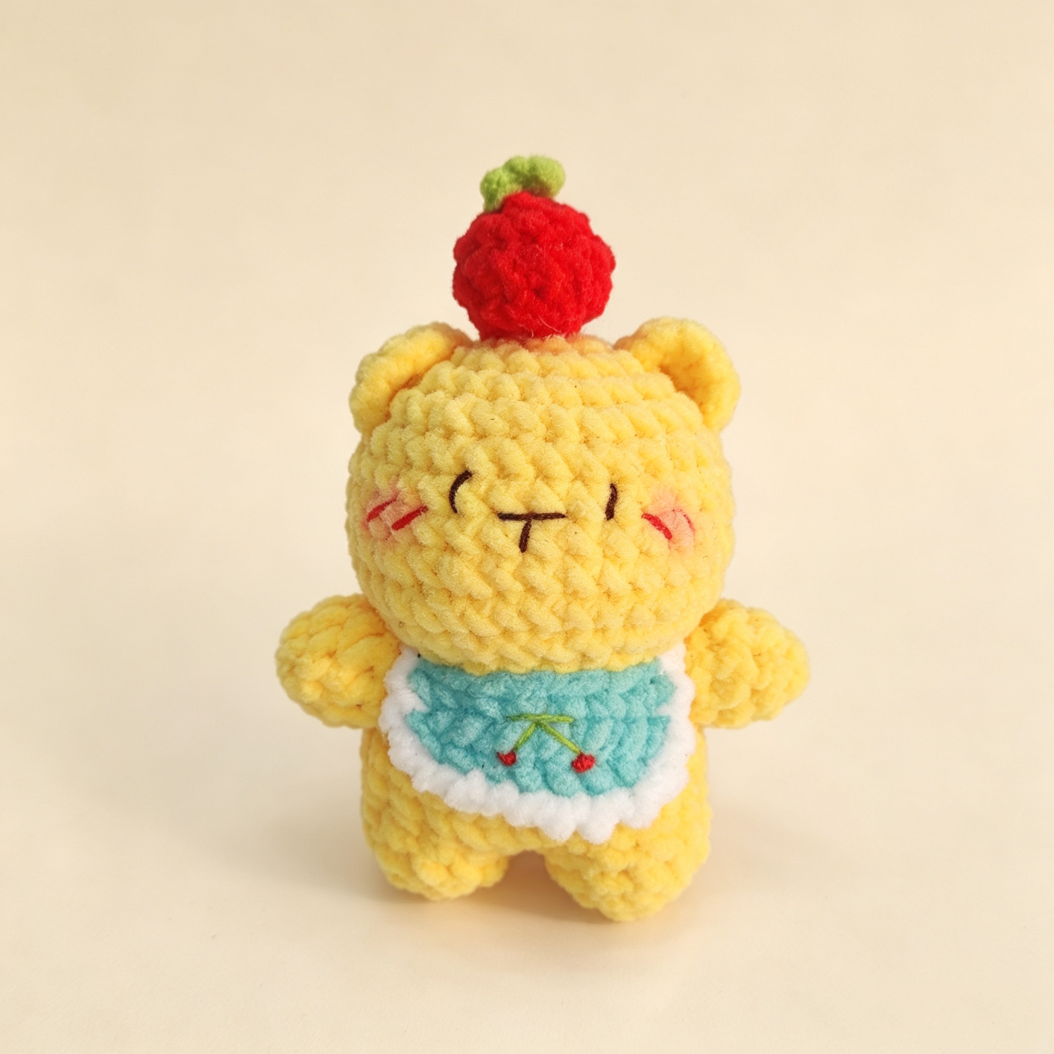 ELA BOUTIQUE |CROCHET CHERRY BEAR DOLL