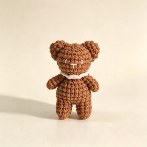 ELA BOUTIQUE |CROCHET MINI BROWN BEAR DOLL