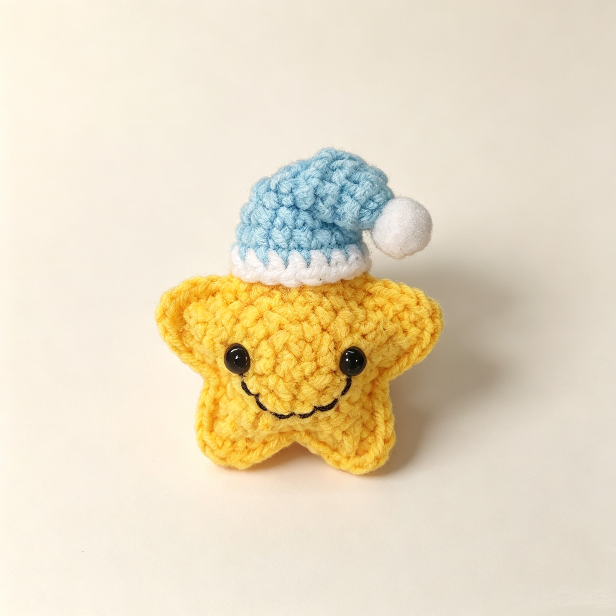 ELA BOUTIQUE |CROCHET SMILEY STAR WITH NIGHTCAP DOLL