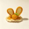 ELA BOUTIQUE |CROCHET ORANGE BUNNY EAR HAIR CLIP