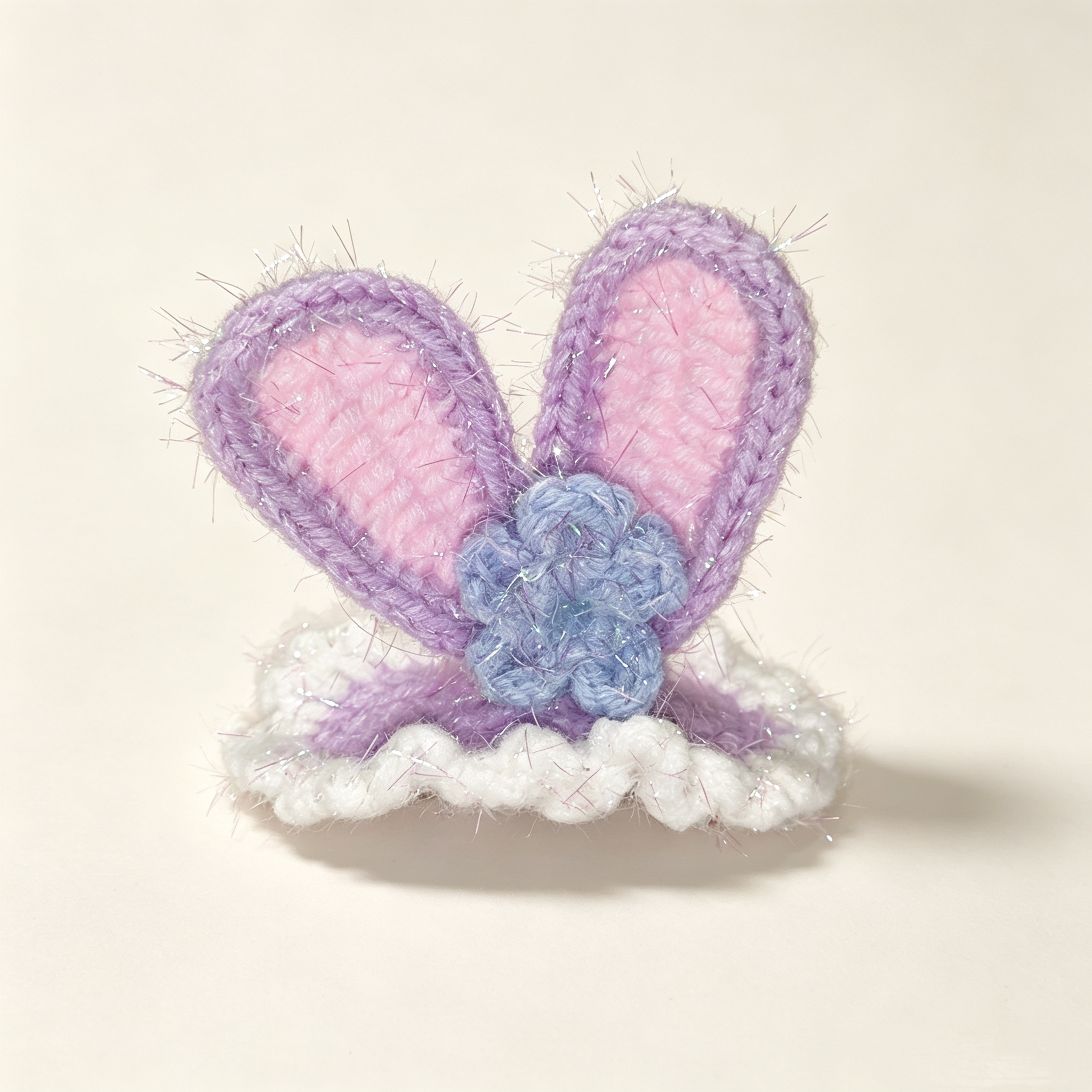 ELA BOUTIQUE |CROCHET PURPLE BUNNY EAR HAIR CLIP