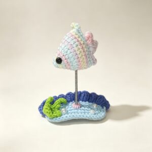 ELA BOUTIQUE |CROCHET PASTEL FISH HAIR CLIP