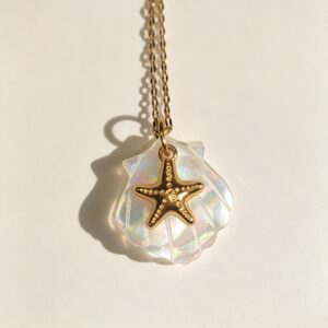ELA BOUTIQUE| STARFISH SHELL PENDANT NECKLACE