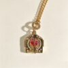 ELA BOUTIQUE| OPENABLE HOUSE SHAPED ENAMEL LOCKET NECKLACE
