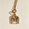 ELA BOUTIQUE| OPENABLE HOUSE SHAPED BUTTERFLY ENAMEL LOCKET NECKLACE