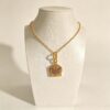 ELA BOUTIQUE| OPENABLE HOUSE SHAPED BUTTERFLY ENAMEL LOCKET NECKLACE