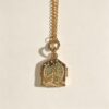 ELA BOUTIQUE| OPENABLE HOUSE SHAPED GREEN FOLIAGE ENAMEL LOCKET NECKLACE
