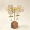 ELA BOUTIQUE| GOLD WIRE FLORAL PEARL EARRINGS