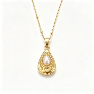ELA BOUTIQUE| VINTAGE PEARL PENDANT NECKLACE