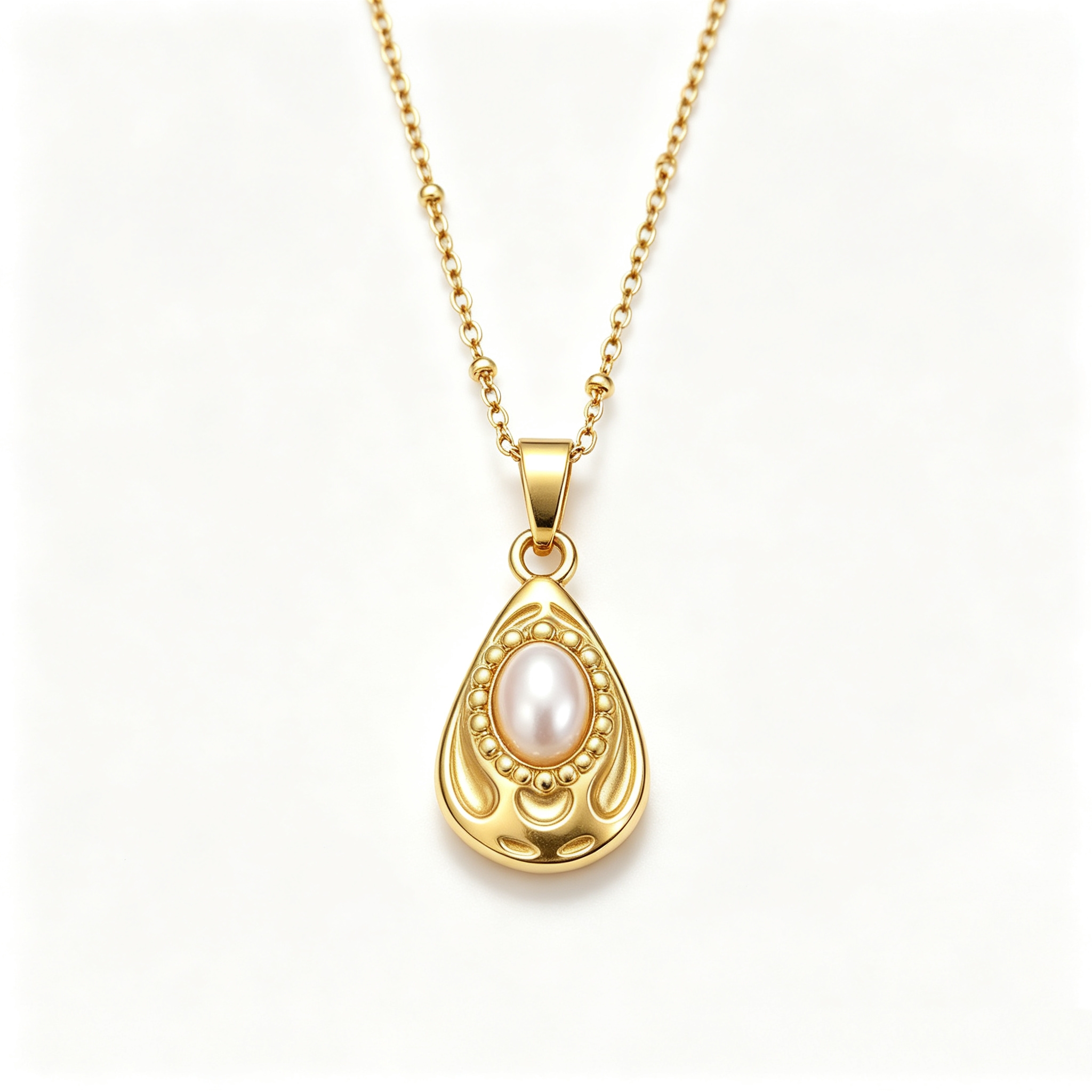 ELA BOUTIQUE| VINTAGE PEARL PENDANT NECKLACE