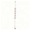 ELA BOUTIQUE| PINK CRYSTAL GOLD TONE ADJUSTABLE BRACELET