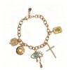 ELA BOUTIQUE| MULTI CHARM BLUE EYE BRACELET