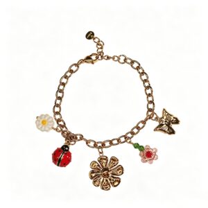 ELA BOUTIQUE| GARDEN THEME MULTI CHARM BRACELET
