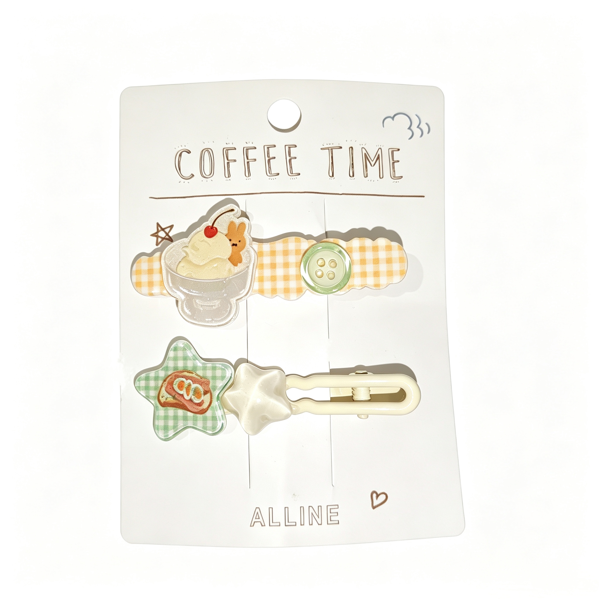 HAIR CLIP COFFEE TIME